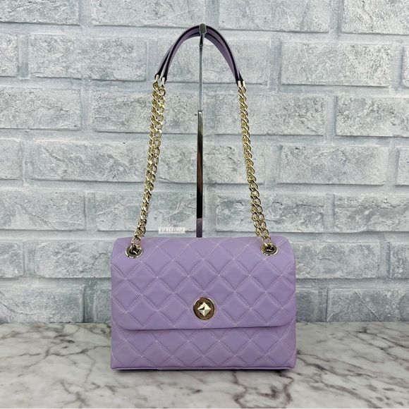 Kate Spade Natalia Quilted Leather Medium Flap Chain Shoulder Bag Crossbody - Picture 2 of 13